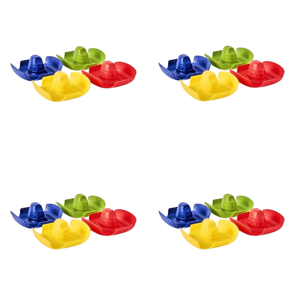 4x 4pc Prepara Double Sombrero Taco Holder Party Serving Tray Set 12cm