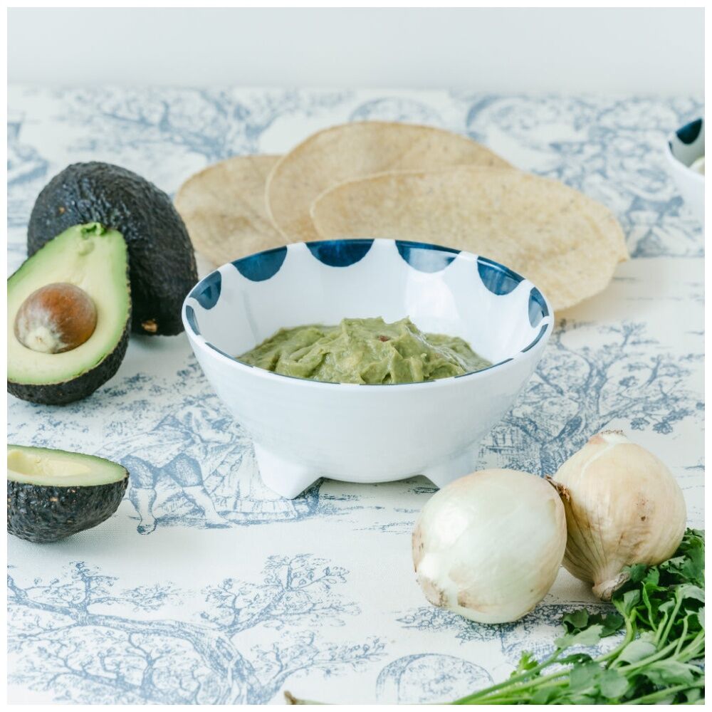 9pc Prepara Taco Gift Set Coastal Stripe Kitchenware Melamine - White/Blue