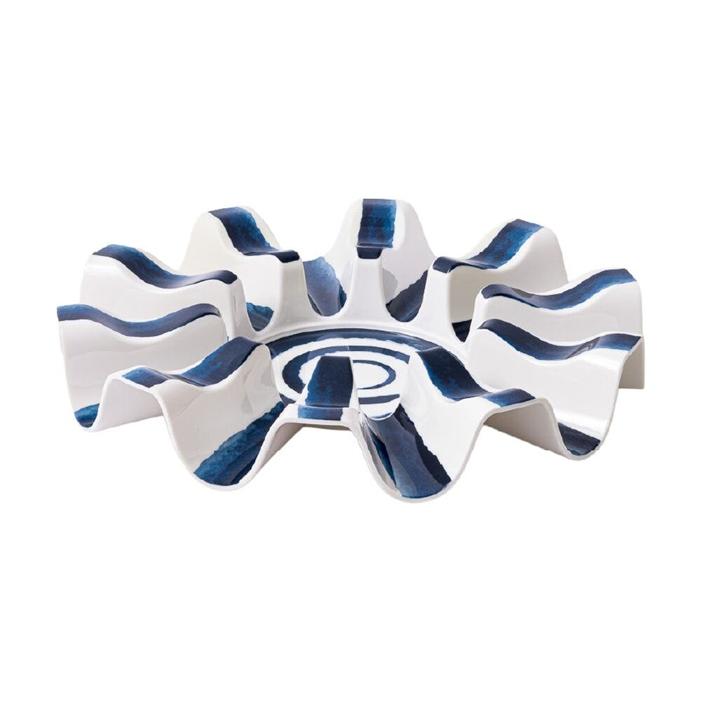 Prepara Taco Carousel Coastal Stripe Kitchenware Melamine - White/Blue