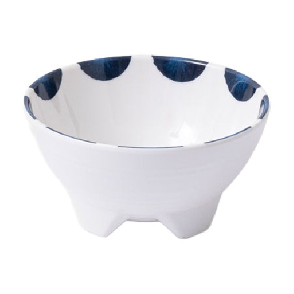 6PK Prepara Taco Prep Bowl Coastal Stripe Kitchenware Melamine - White/Blue