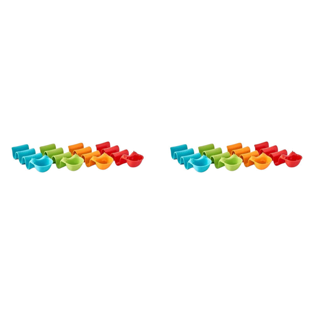 2x 4pc Prepara Kids 3-TacoPillar Holder Party Serving Tray Set 26cm
