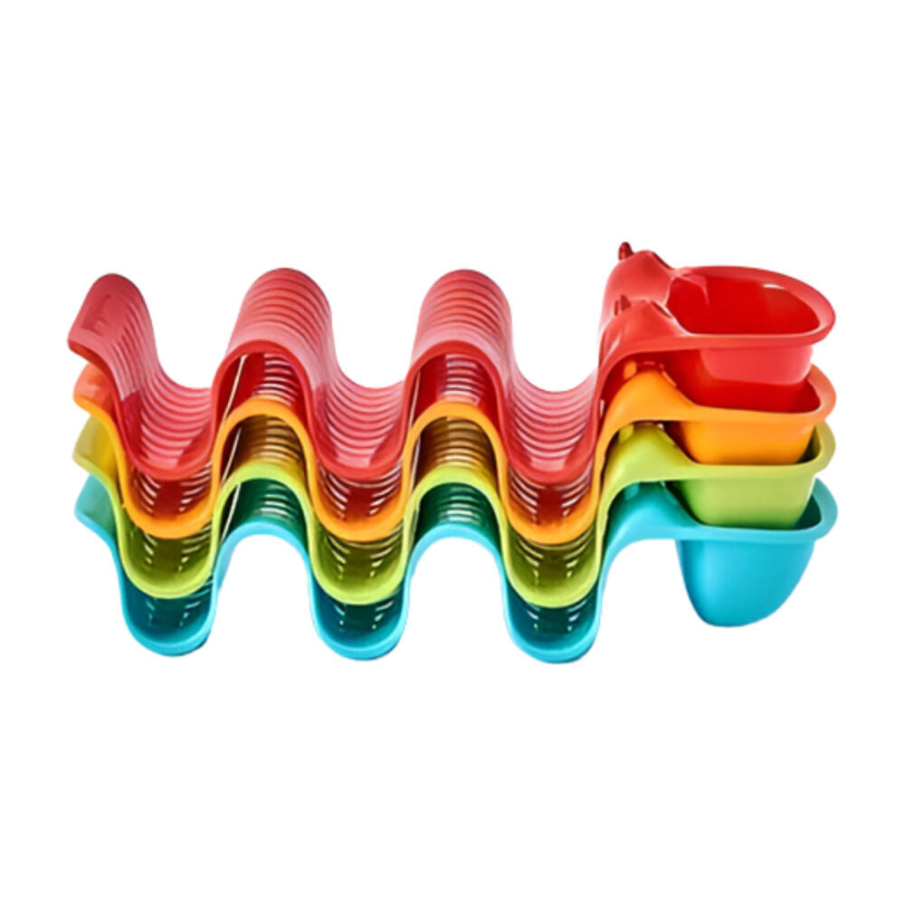 4x 4pc Prepara Kids 3-TacoPillar Holder Party Serving Tray Set 26cm