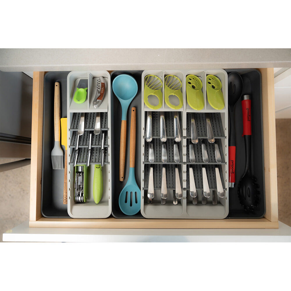 Prepara Adjustable Single Kitchen Utensil Drawer Storage Organiser Tray 42cm