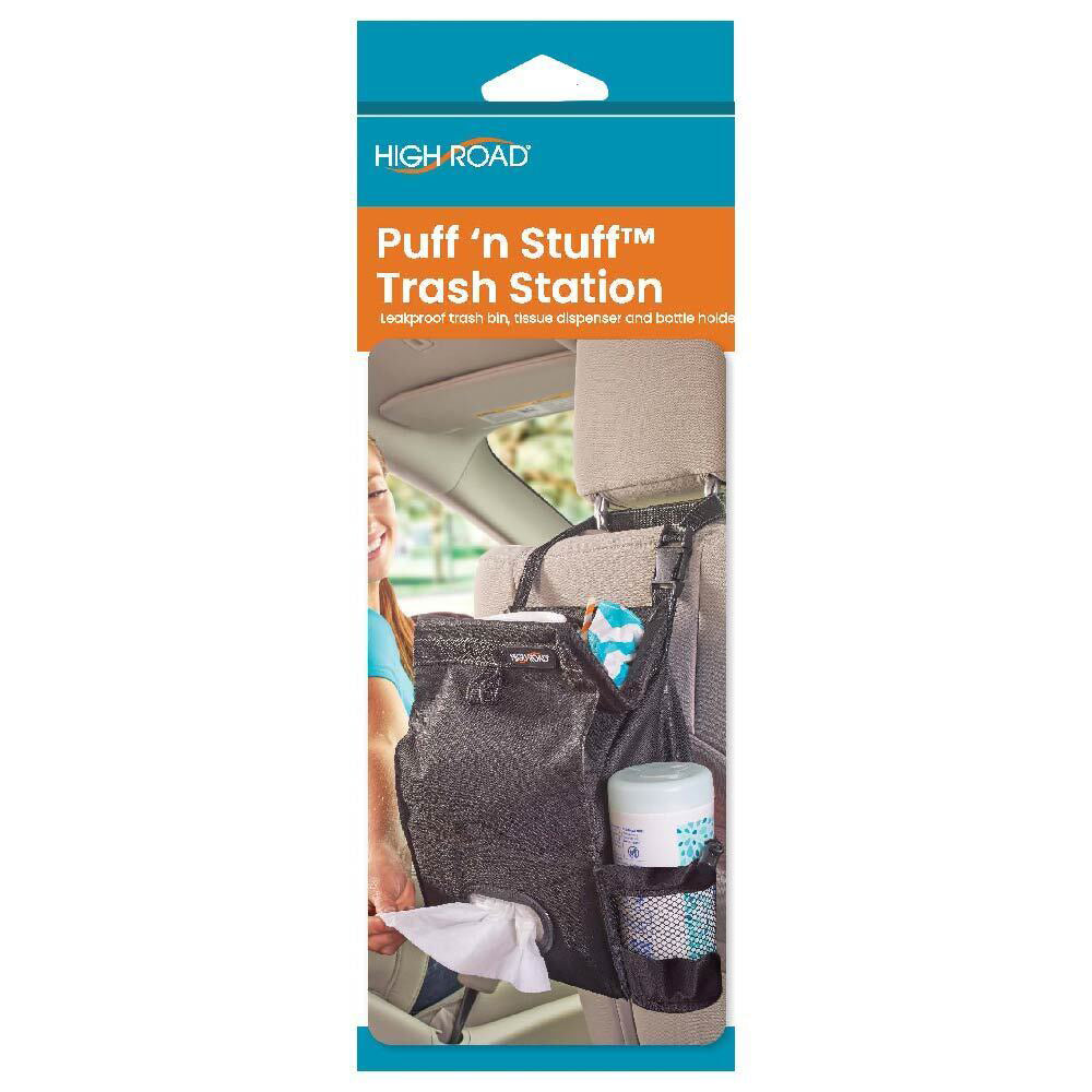 High Road Puff N' Stuff Trash Station Bin Storage Black 10x28cm