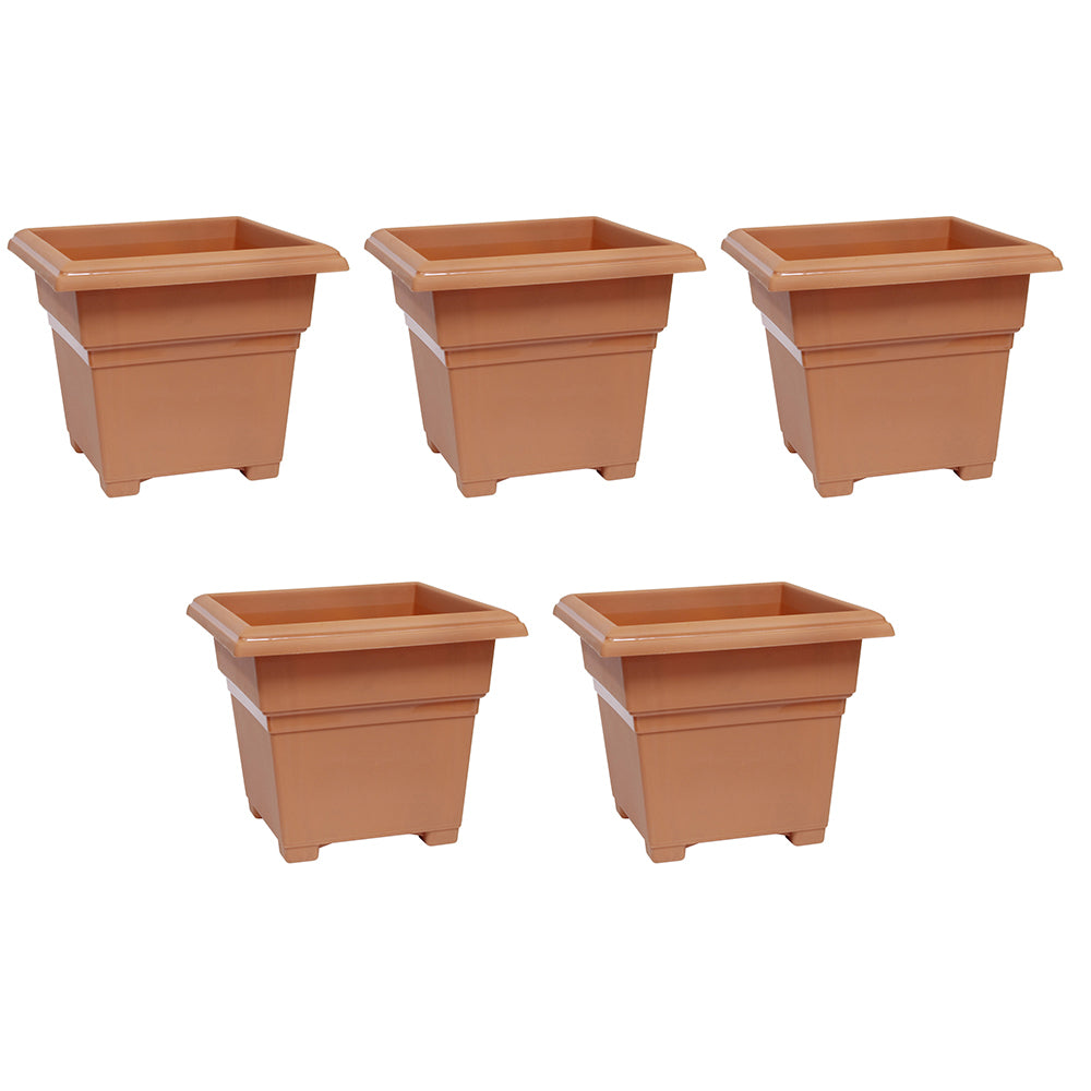 5PK Homeleisure Patio Tub 220mm Terracotta Outdoor Garden