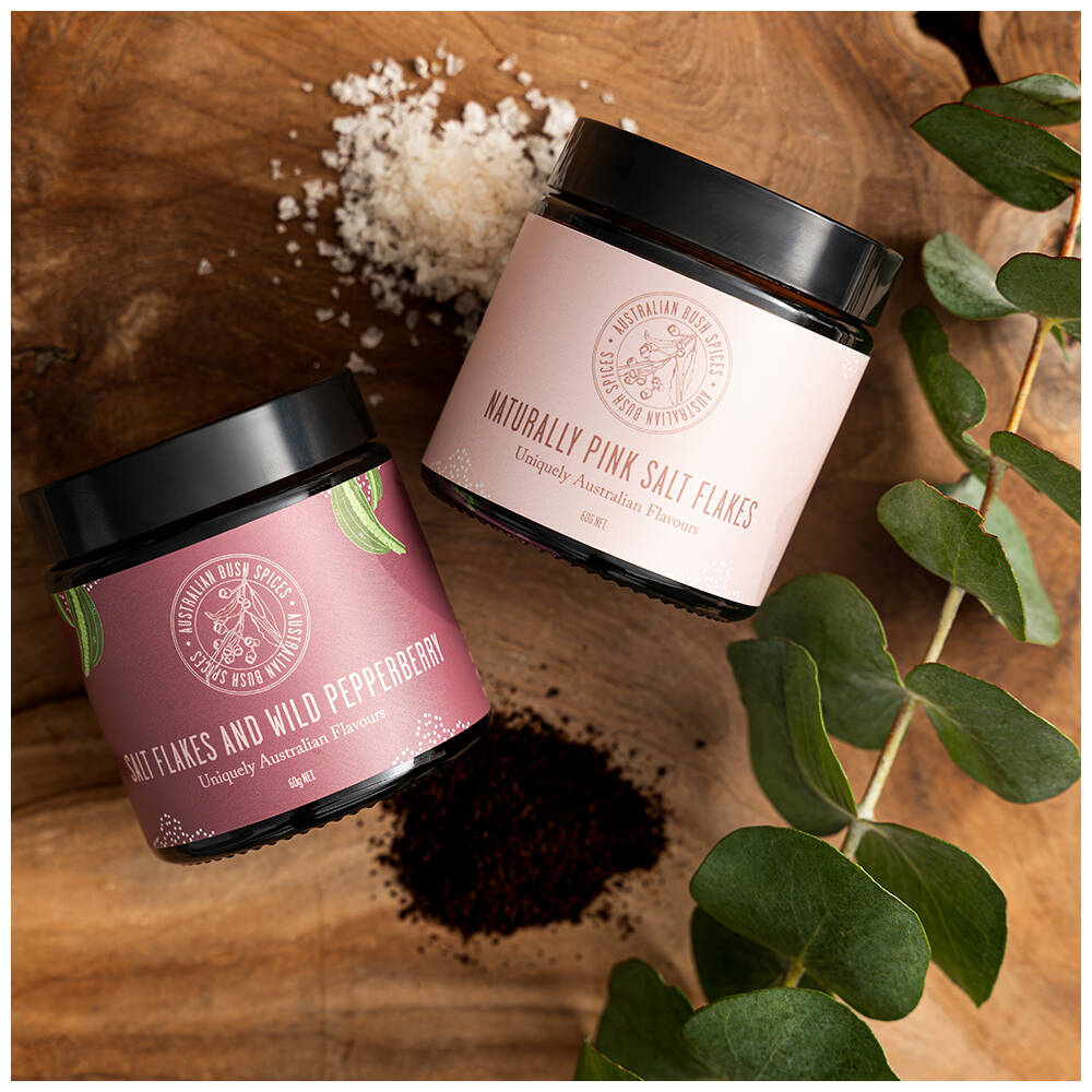 2PK Australian Bush Spices Pink Salt Flakes 60g