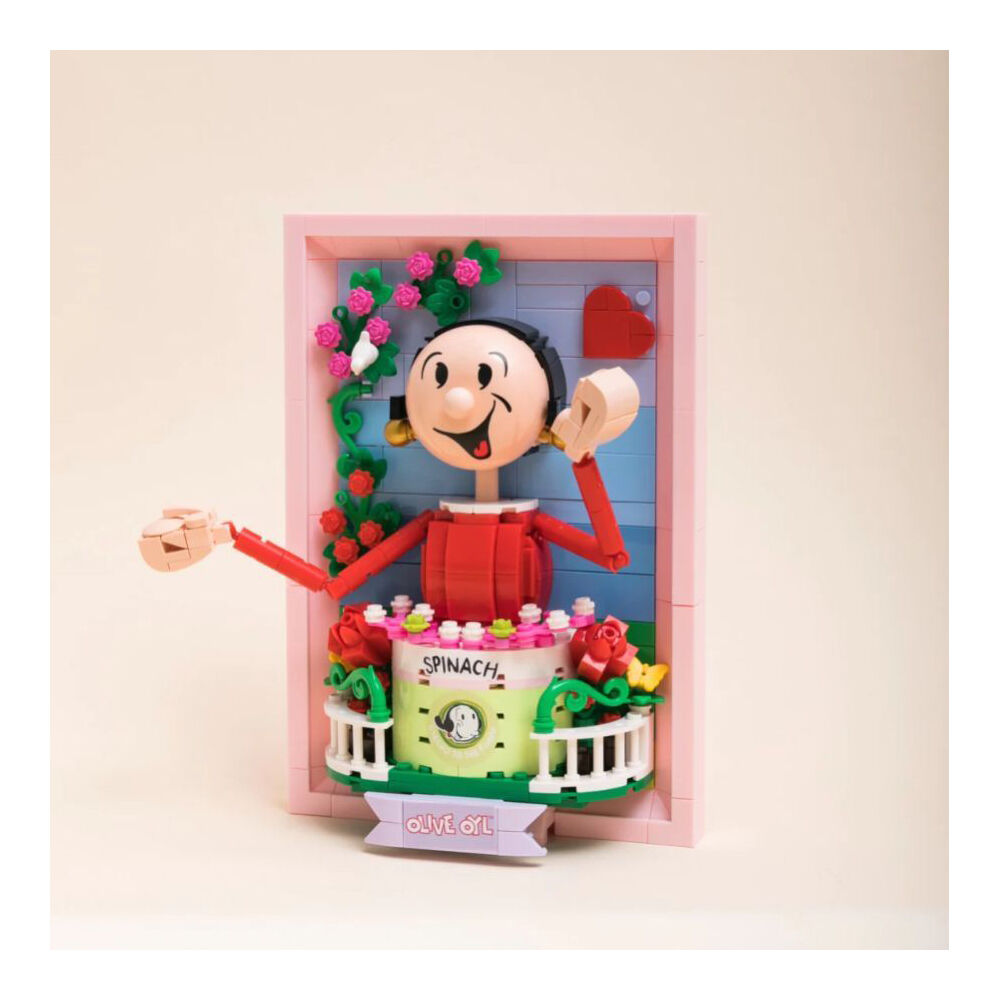 348pc Popeye Olive 3D Portrait Buildable 21cm Action Figure Set