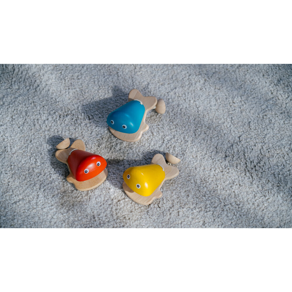 3pc PlanToys Fish Castanet Kids Wooden Musical Toy Combo Set 12m+