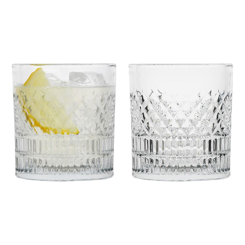6pc Porto Addison Soda Lime Glass Tumblers Drinkware Set 280ml Clear