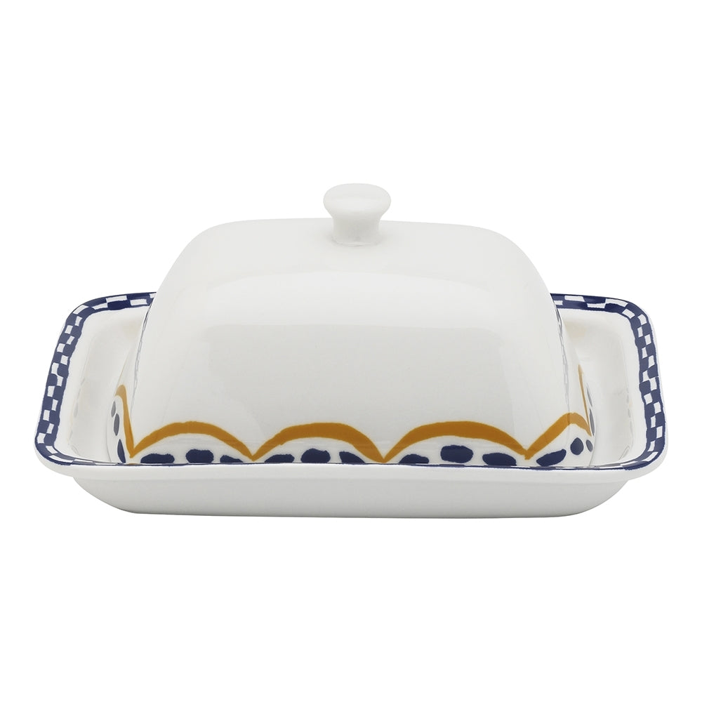 Porto Cucina 19.5cm Porcelain Butter Dish Storage w/ Lid Rectangle