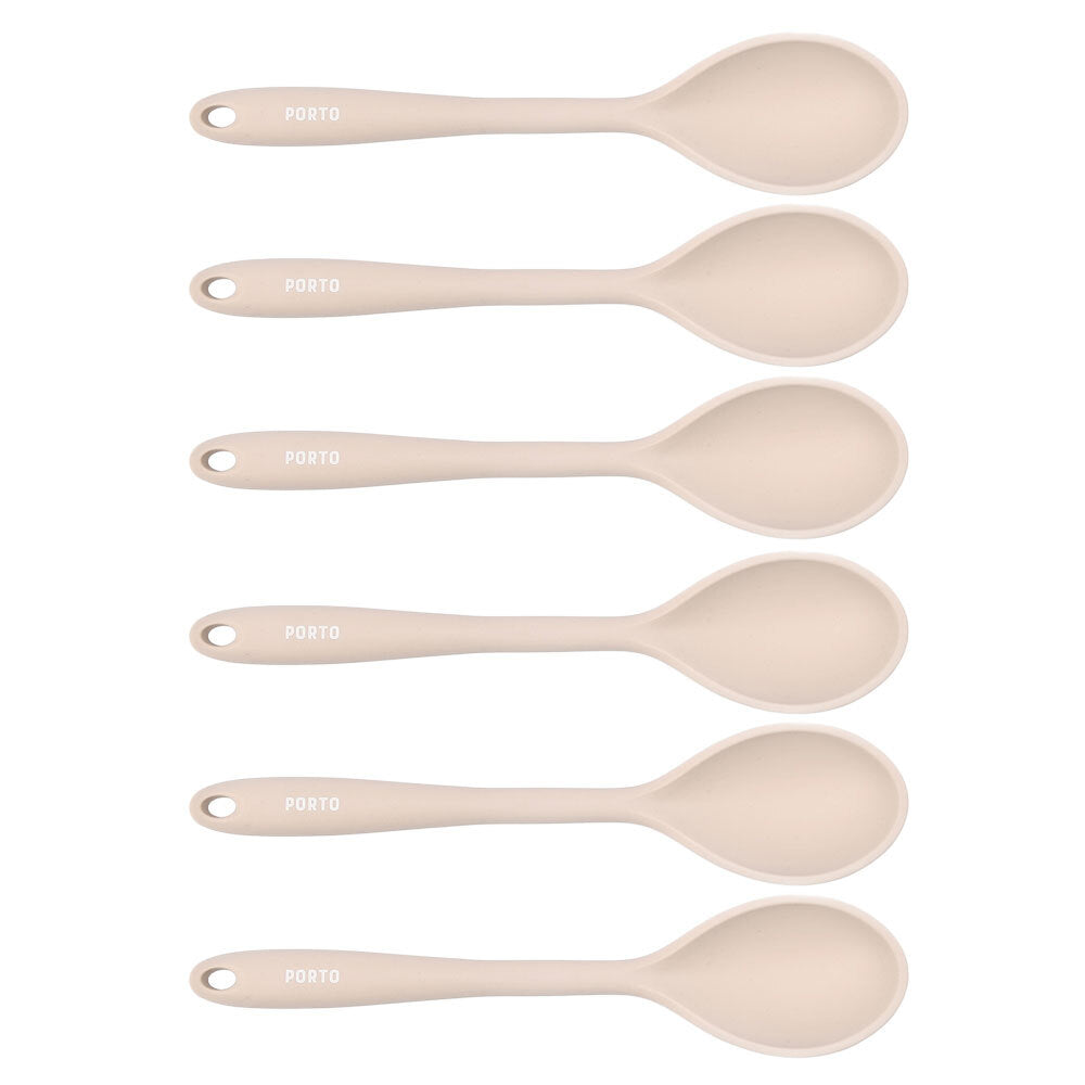6PK Porto Zest Silicone 27cm Serving Spoon Kitchen Utensil
