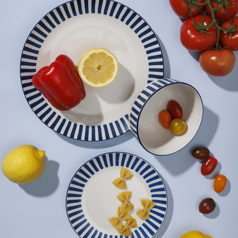 4PK Porto Lido Porcelain 26.5cm Round Dinner Plate Food Platter