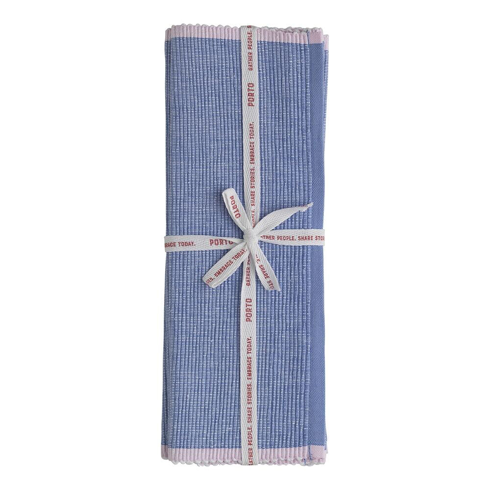 4pc Porto Lola Polycotton Ribbed Placemats Set 33x45cm Lilac
