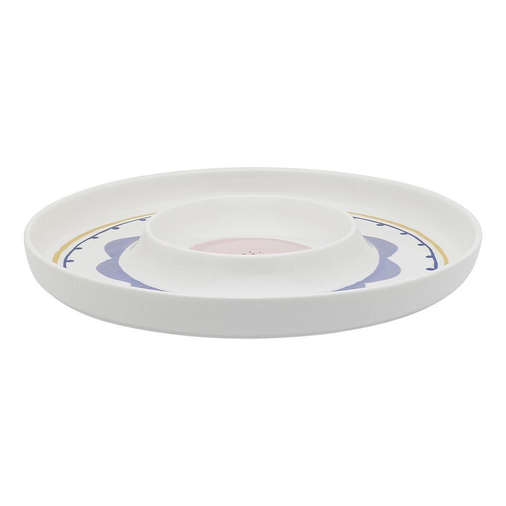 Porto Fiesta Porcelain Round Chip & Dip Dish Plate Serveware 31cm