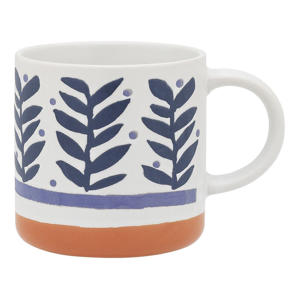 12PK Porto Vida Stoneware Drinking Mug w/ Handle 12cm/320ml - Leaves