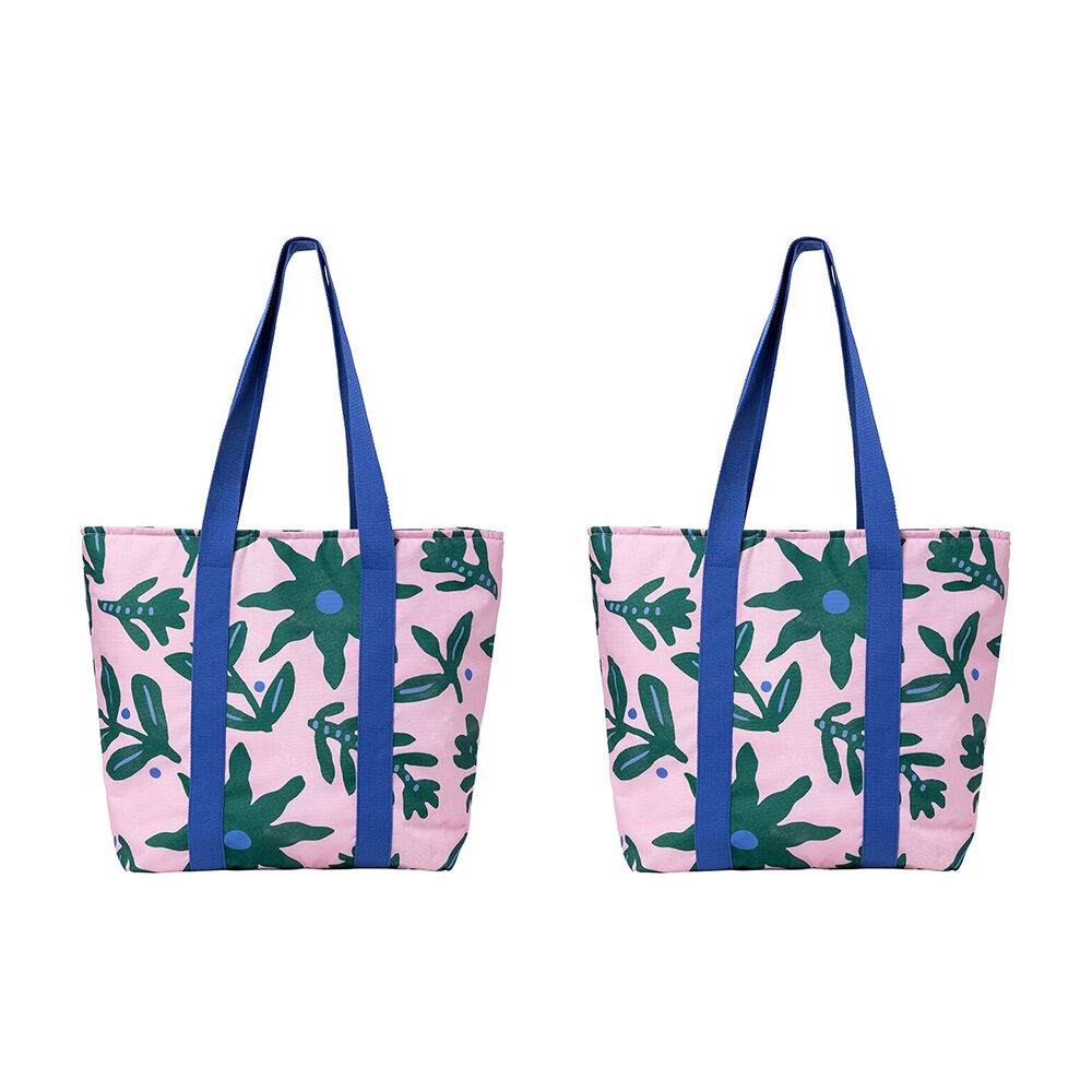 2PK Porto Cali Insulated Reusable Cooler Storage Tote Bag 90cm