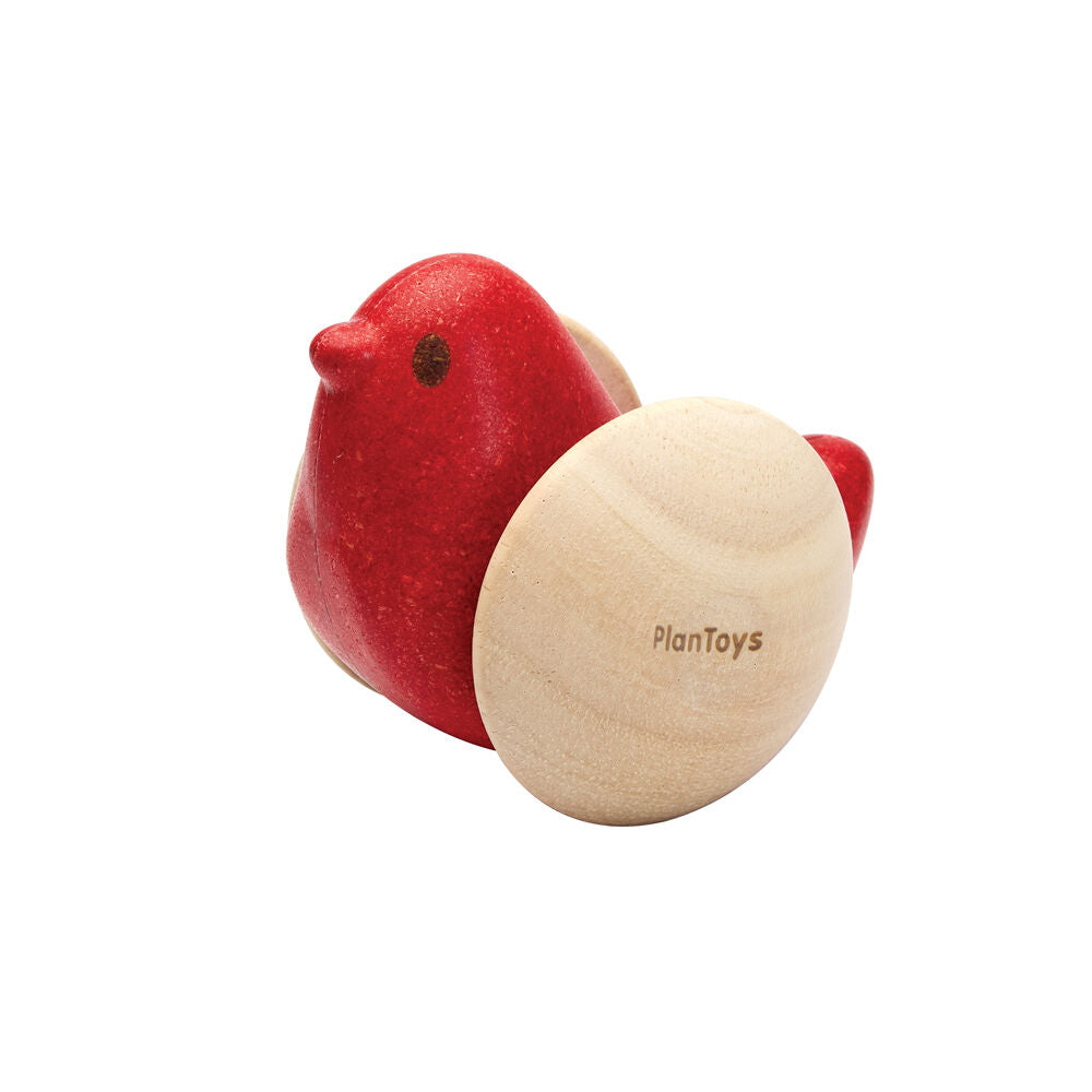 2pc PlanToys Bird Roller/Pull & Grasp Kids Wooden Fidget Toy Combo Set