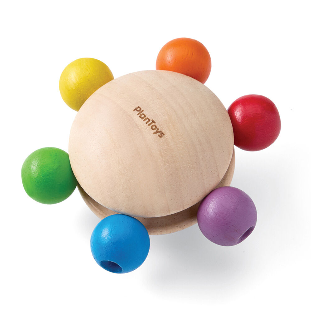 2pc PlanToys Bird Roller/Pull & Grasp Kids Wooden Fidget Toy Combo Set