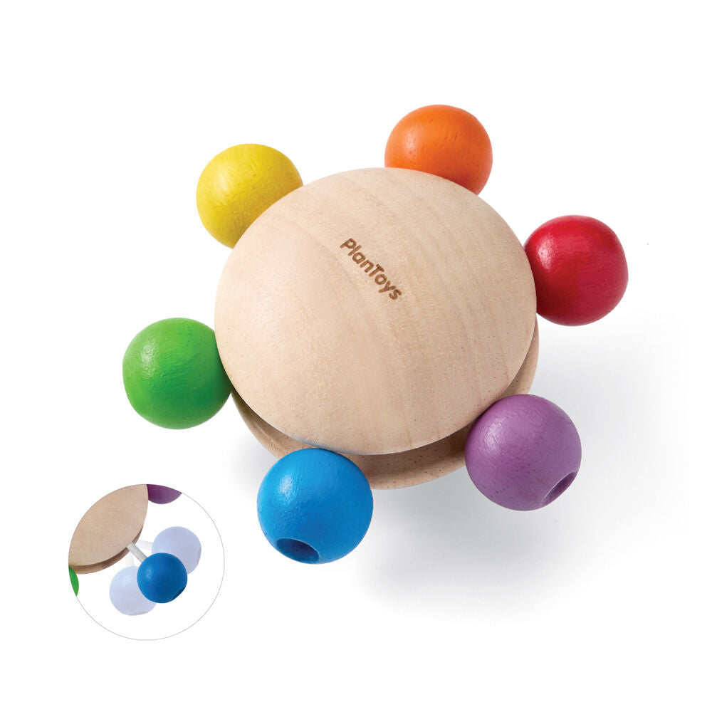 2PK PlanToys Pull & Grasp Wooden Sensory Kids Fidget Toy 9m+