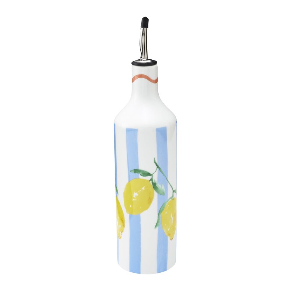2PK Porto Limone Stoneware Kitchen Oil Storage Bottle 700ml Multi-Coloured