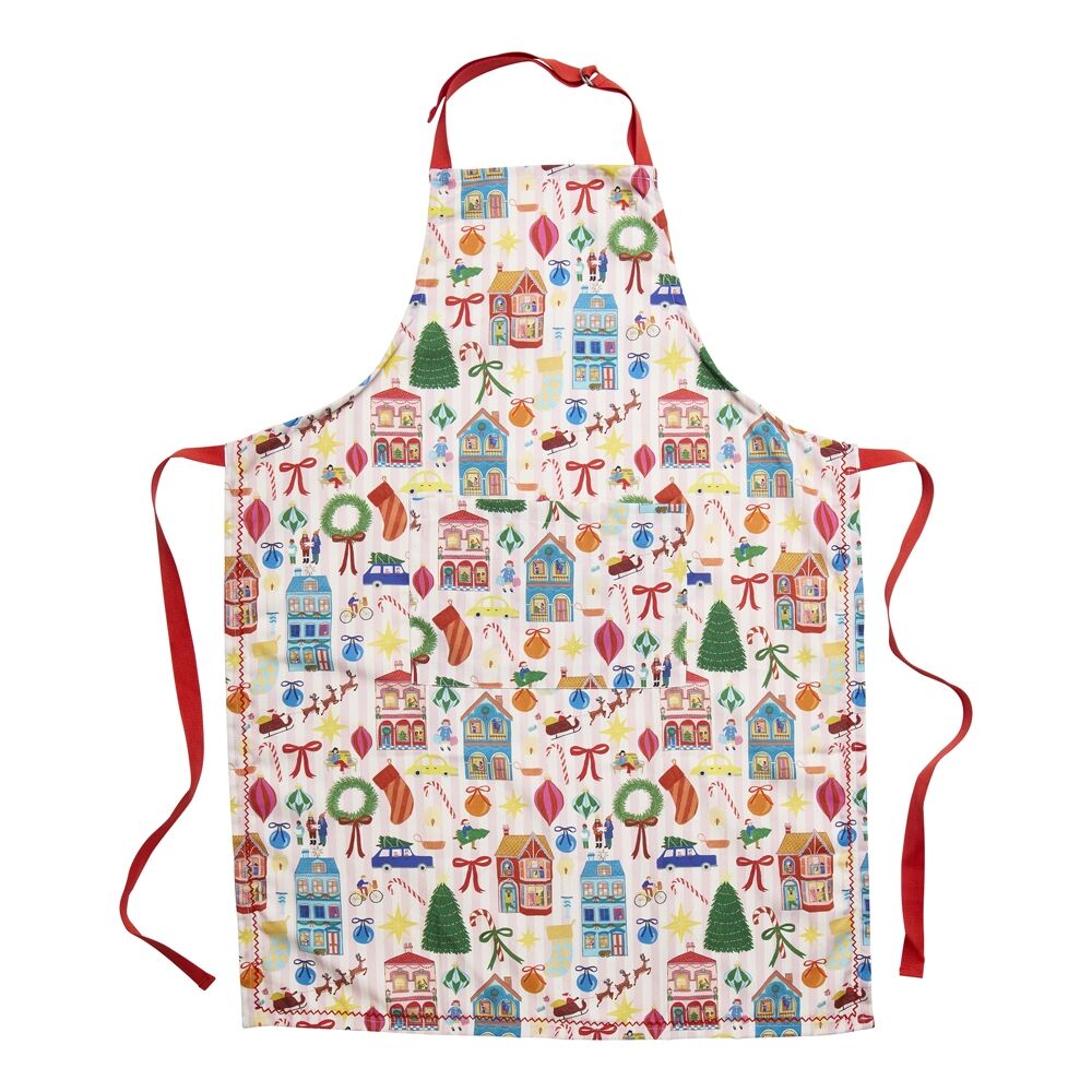 2PK Porto Night Before Christmas Kitchen Cooking Apron 70x95cm Multi-Coloured