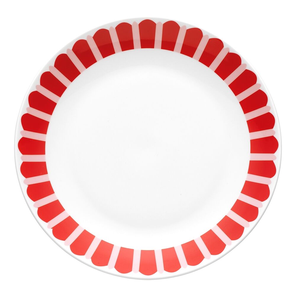 4PK Porto Porcelain Night Before Christmas Dinner Plate 27cm Red