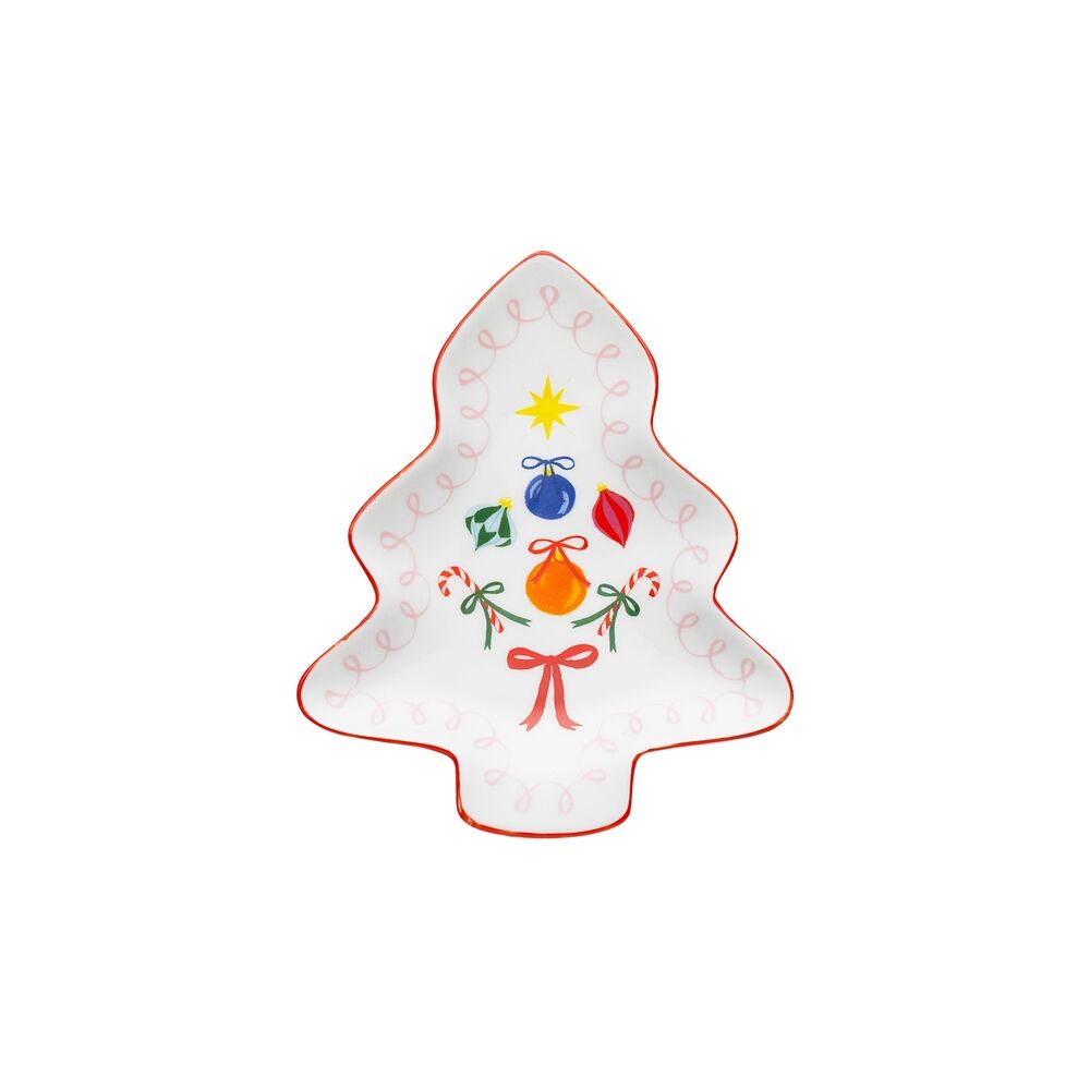 8PK Porto Porcelain Night Before Tree Plate 15cm Multi-Coloured