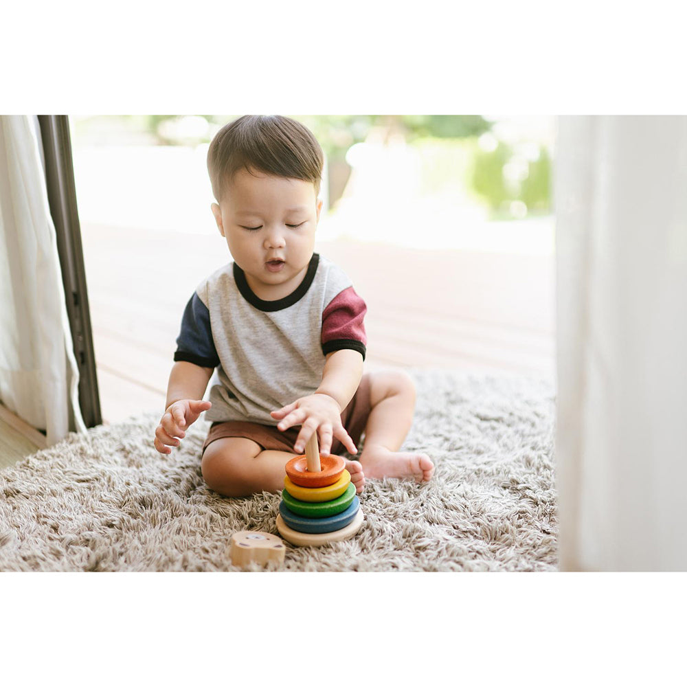 Plan Toys STACKING RING BEAR Kids/Childrens Toy Playset 12m+
