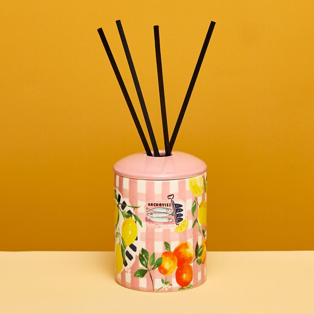 Porto Positano Ceramic Liquid Reed Scented Diffuser 100ml Multi-Coloured