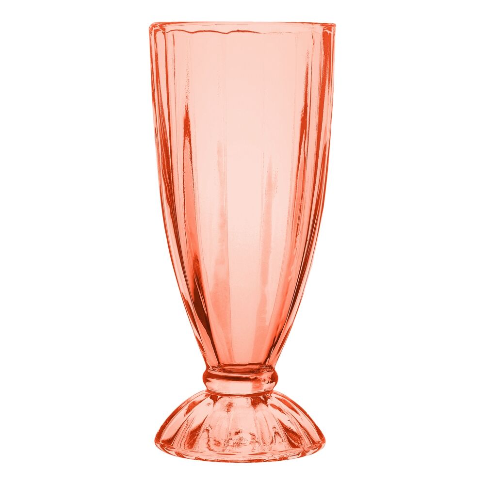 4pc Porto Soda Lime Glass Dessert Milkshake Cups 340ml Citron, Ruby, Sky, Rose