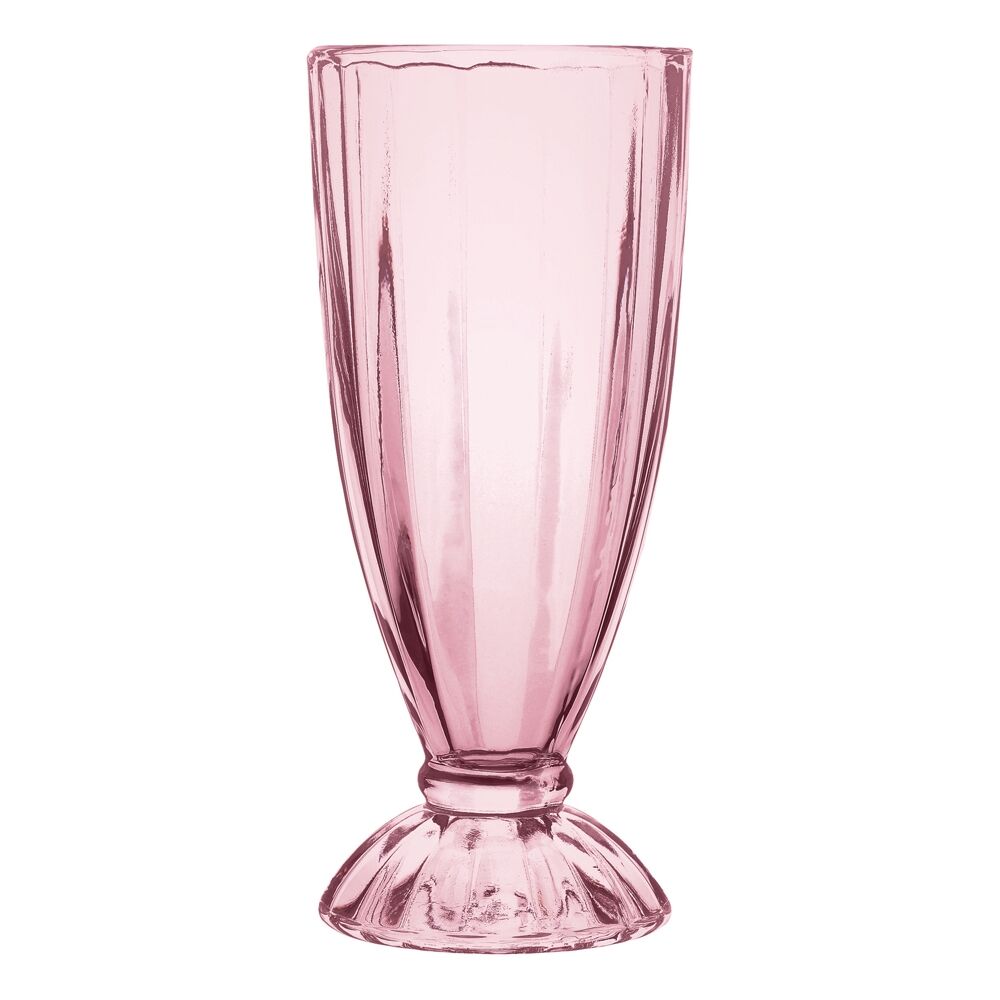 4pc Porto Soda Lime Glass Dessert Milkshake Cups 340ml Citron, Ruby, Sky, Rose