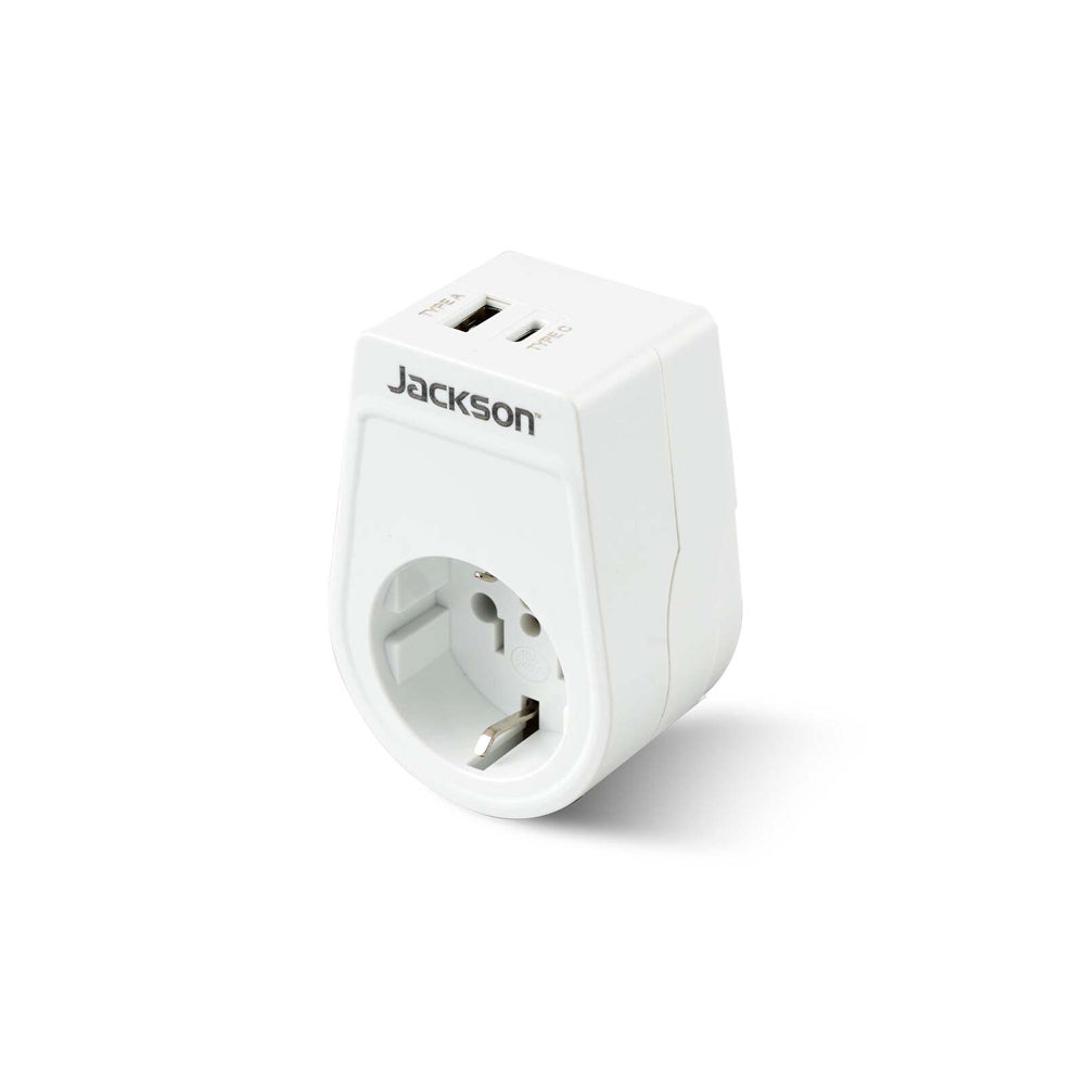 Jackson Inbound Travel Adapter Slim USA/EU to AUS/NZ - White