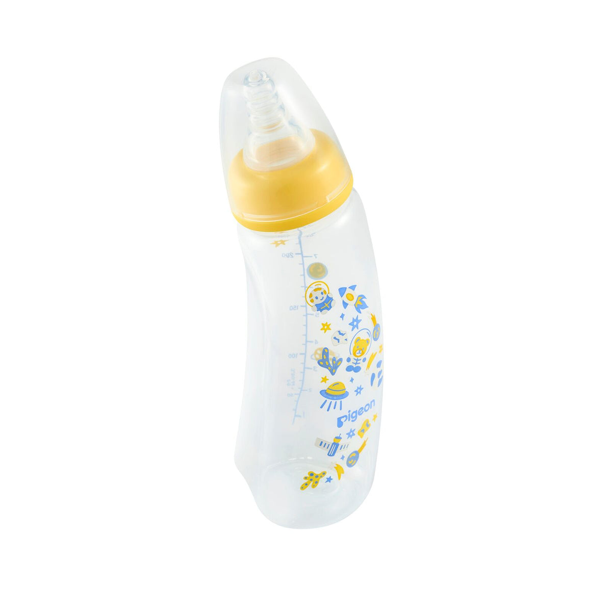 2PK Pigeon Flexible Curve Baby Bottle PP Space 250ml Anti-Colic Silicone 4m+