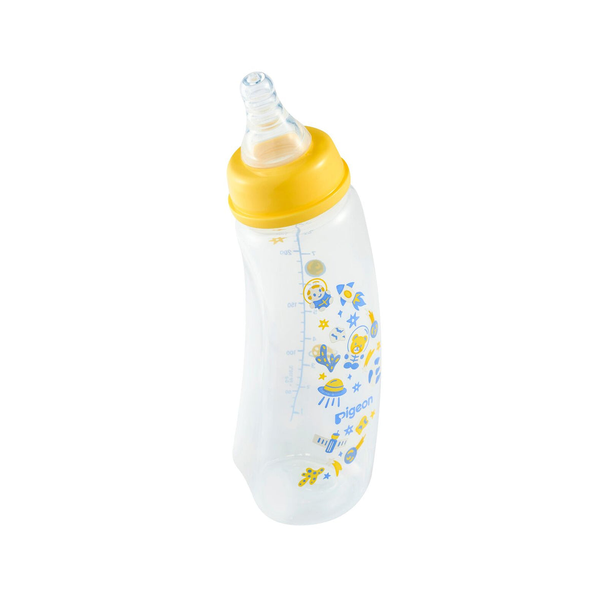 2PK Pigeon Flexible Curve Baby Bottle PP Space 250ml Anti-Colic Silicone 4m+