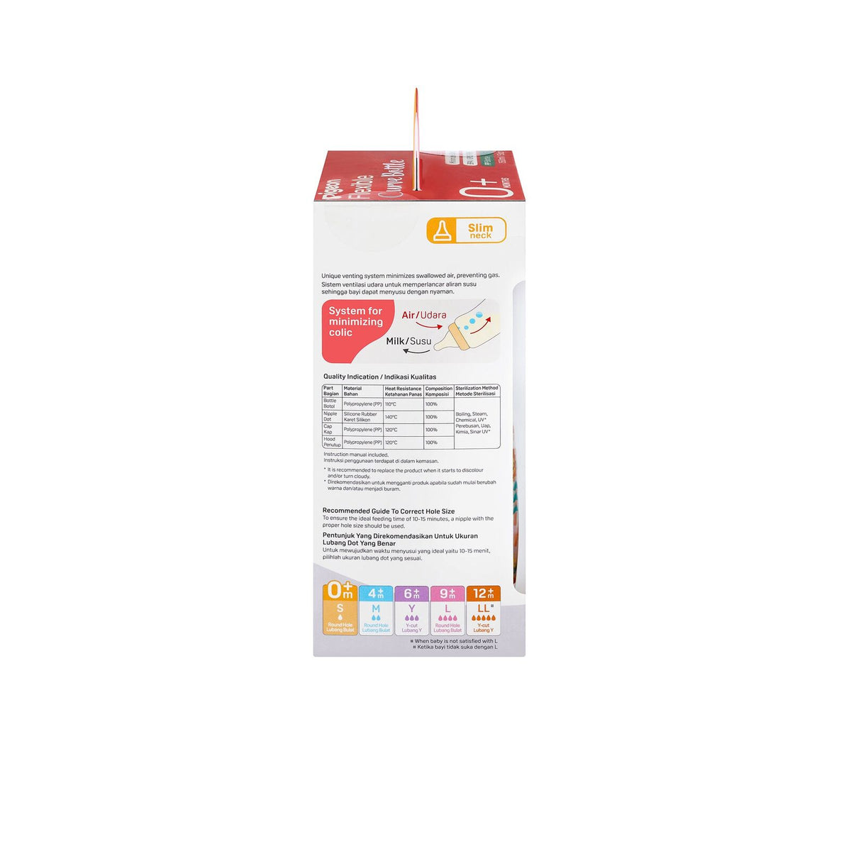 4PK Pigeon Flexible Curve Baby Bottle PP Farm 250ml Anti-Colic Silicone 4m+