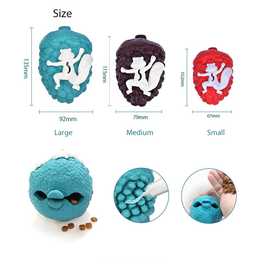 2PK Petopia Ultra Tough 10cm Rubber Pine Cone Dog Toy Small - Red