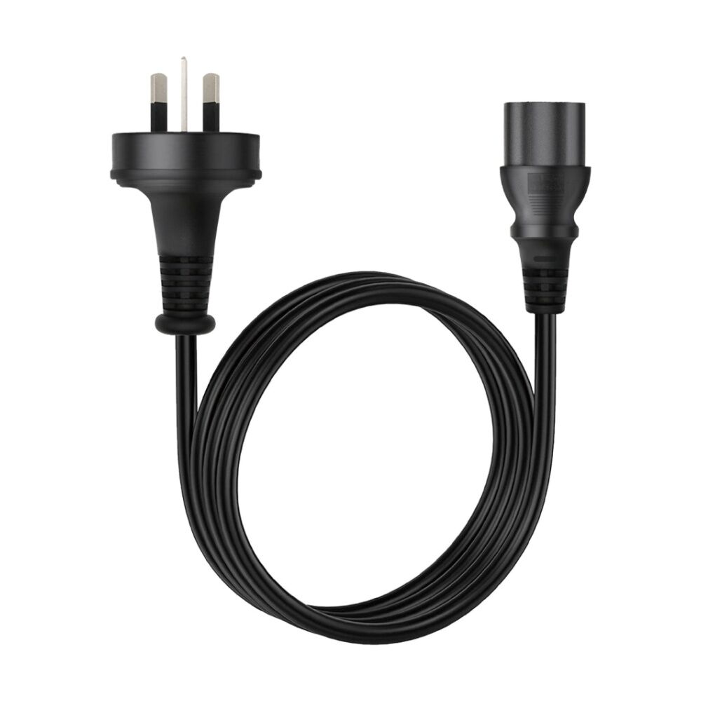 3PK Cruxtec 3 Pin AU Male To Female IEC-C13 Power Cable 2m