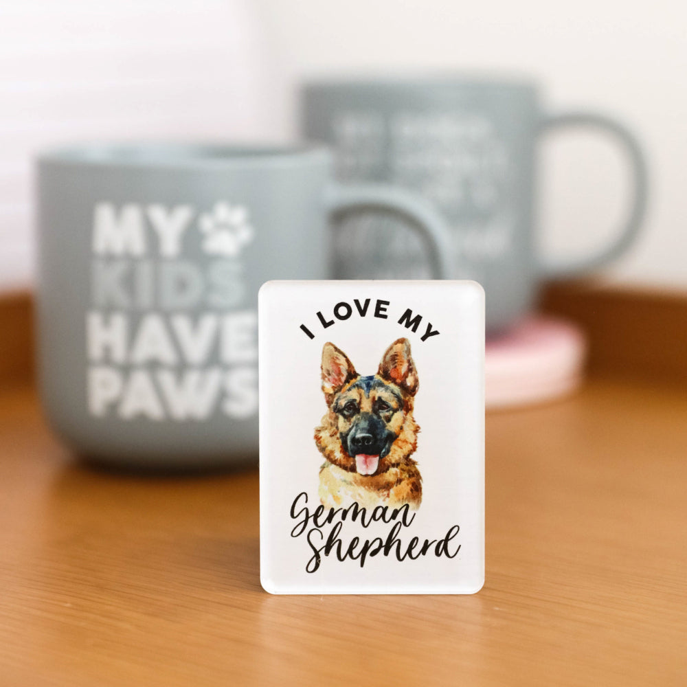 6PK Splosh Pet Lovers German Shepherd Acrylic Magnet Decor 7x5cm