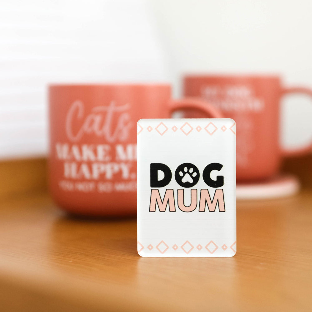 6PK Splosh Pet Lovers Dog Mum 7cm Acrylic Magnet Fridge Decor - White