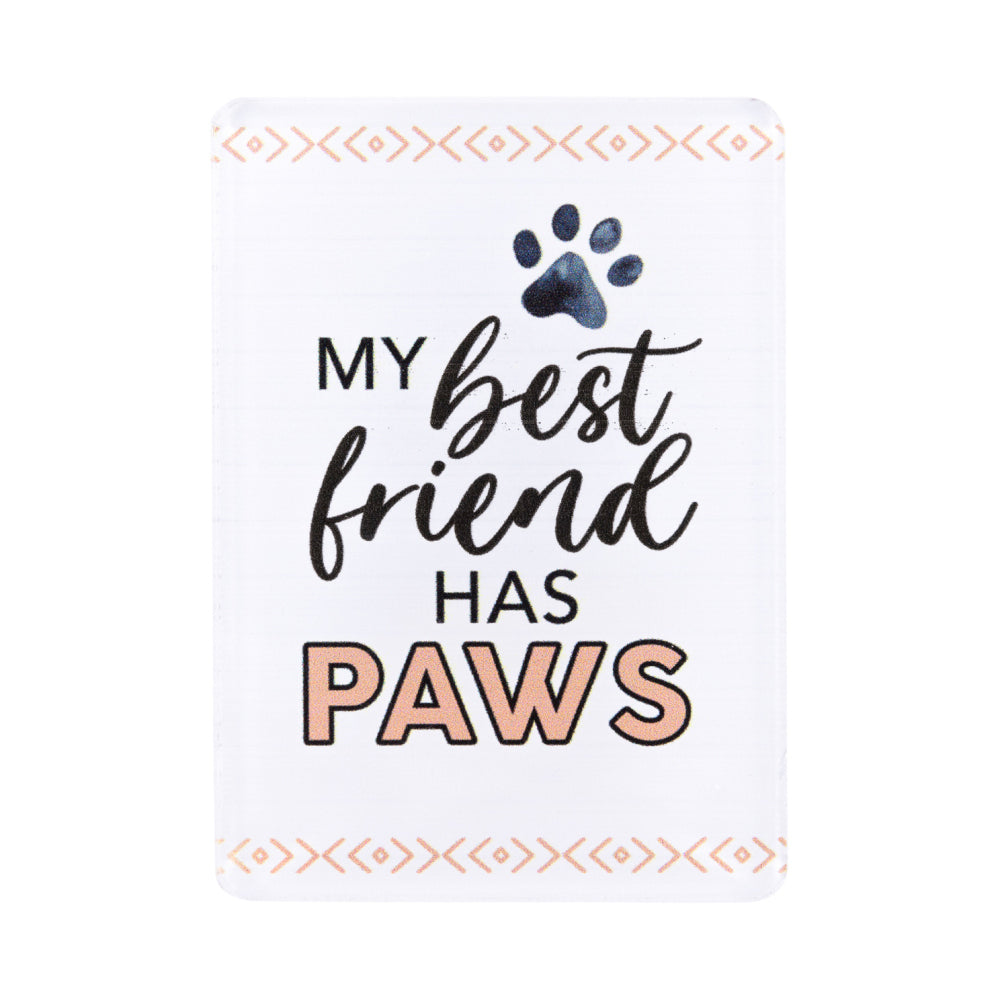 6PK Splosh Pet Lovers Best Friend 7cm Acrylic Magnet Fridge Decor - White