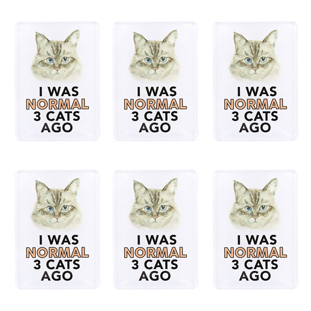 6PK Splosh Pet Lovers Normal 7cm Acrylic Magnet Fridge Decor - White