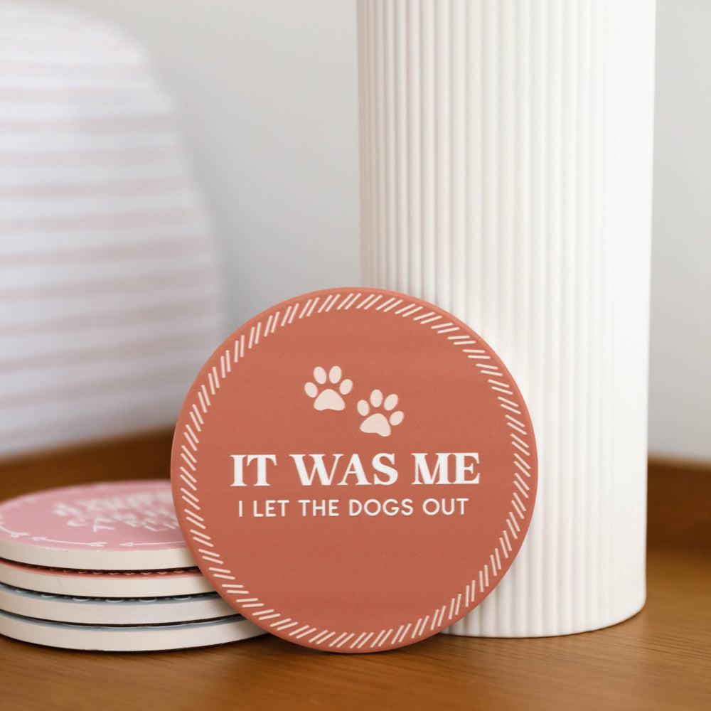 8PK Splosh Pet Lovers It Was Me Ceramic Coaster 10.5cm