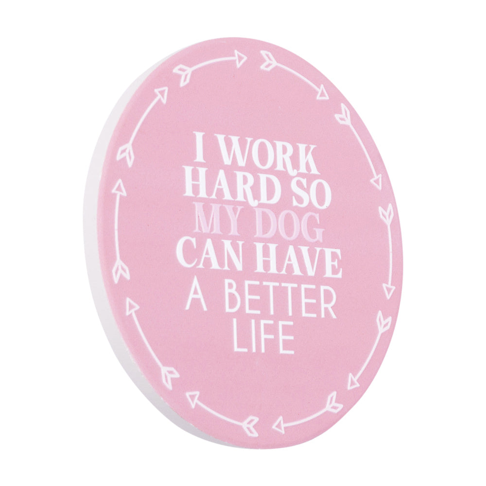 8PK Splosh Pet Lovers Better Life Ceramic Coaster 10.5cm