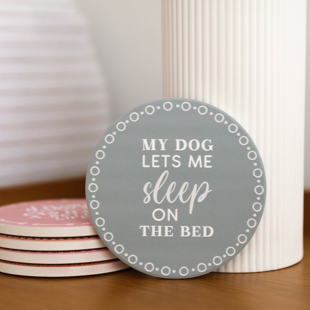8PK Splosh Pet Lovers Sleep Ceramic Round Coaster 10.5cm