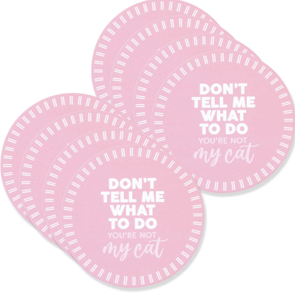 8PK Splosh Pet Lovers Don't Tell Me Ceramic Coaster 10.5cm