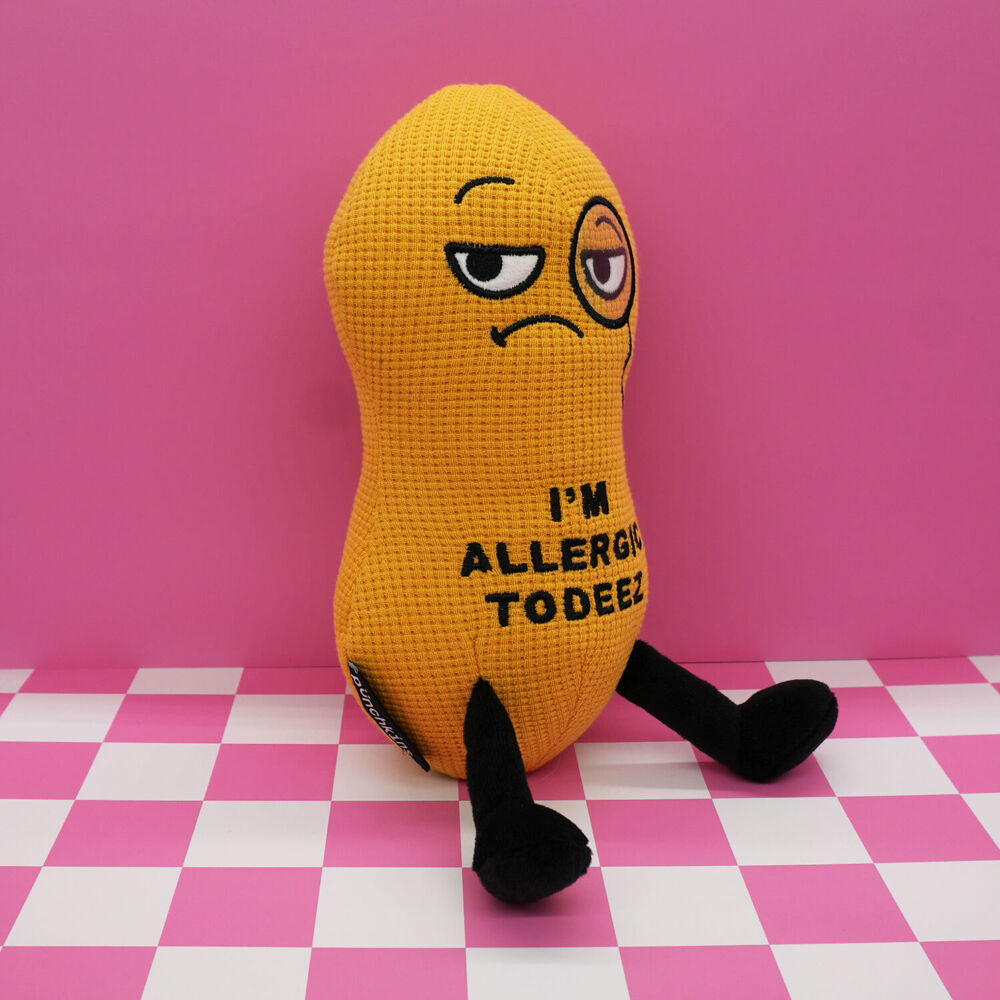 Punchkins Peanut Allergic Novelty Plush Toy 18cm - Yellow 8y+