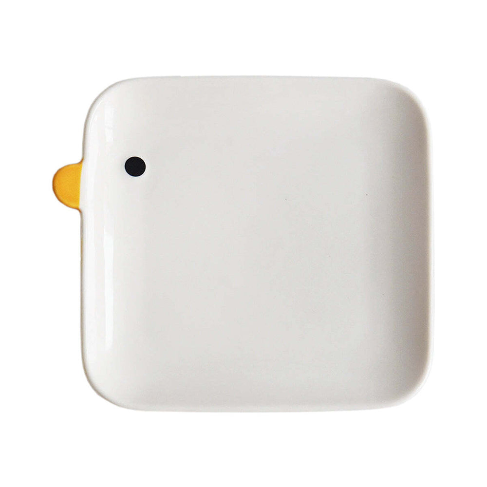 2PK Purroom 15cm Ceramic Dinning Plate Dish Square - White