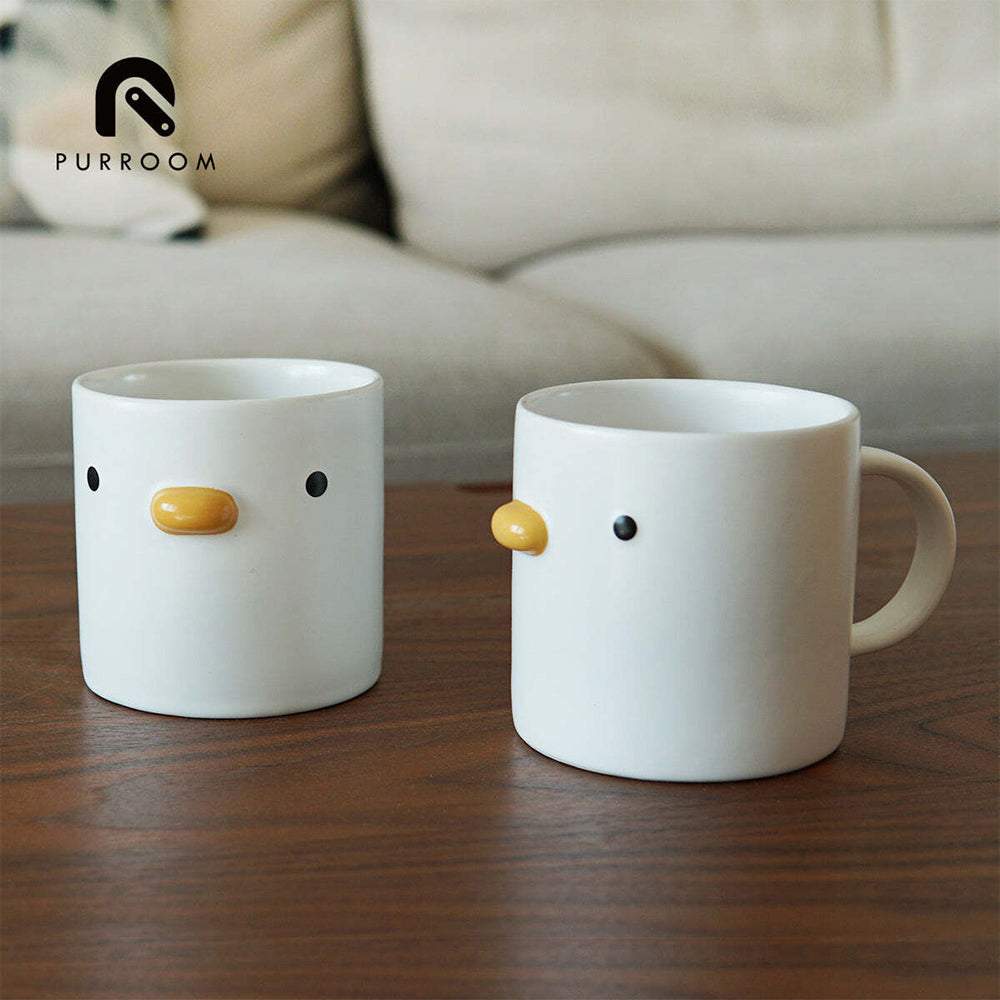 Purroom 9cm/400ml Ceramic Coffee/Tea Mug Chick - White