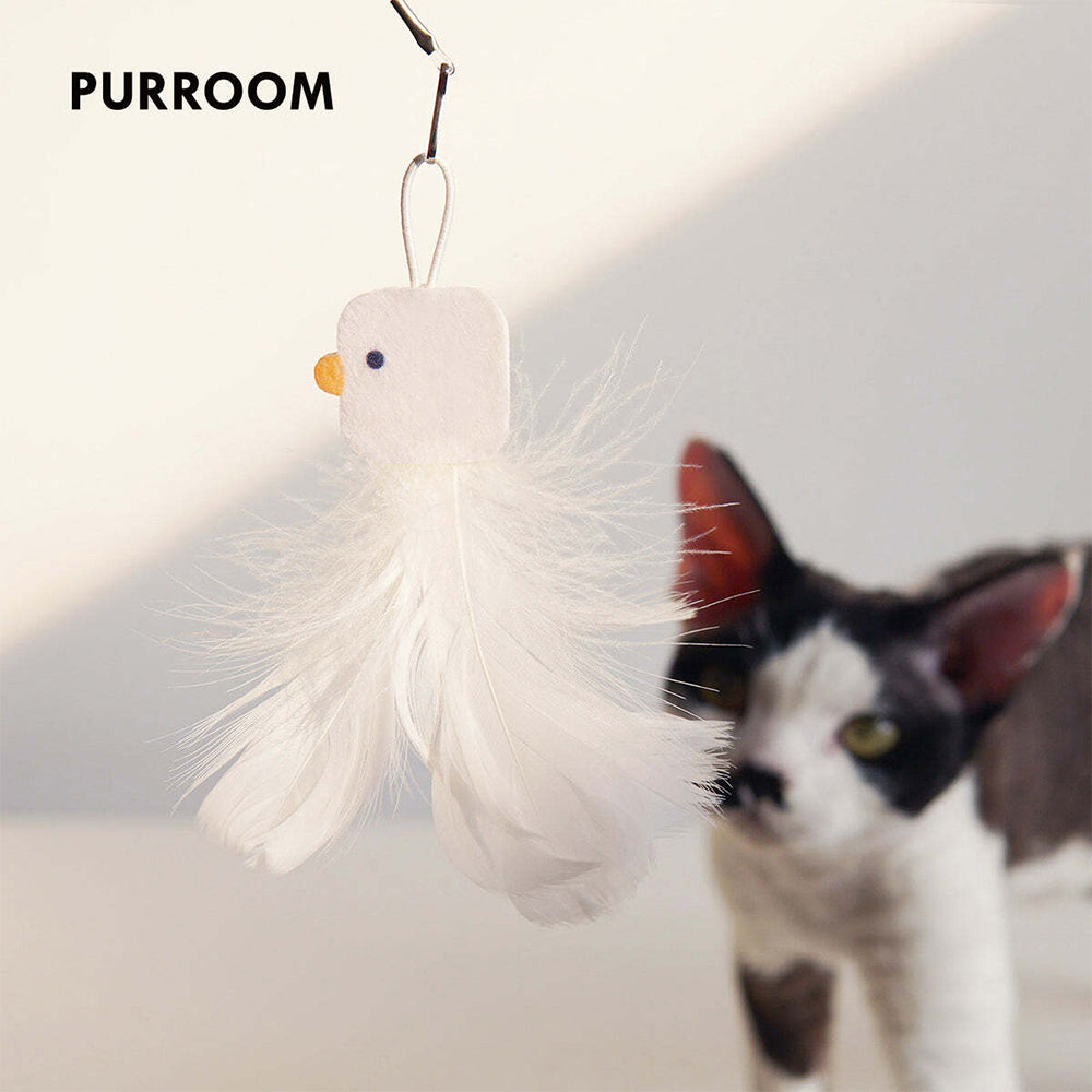 2PK Purroom Retractable Cat Teaser Stick/Wand Play Toy