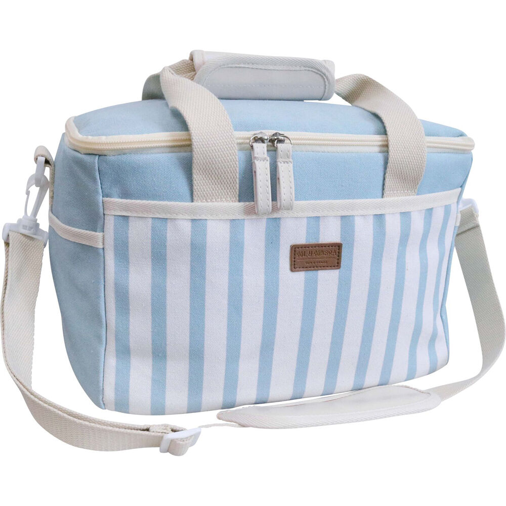 LVD Carry All Water-Resistant Canvas Lined Cooler Bag 30x22x20cm Sky